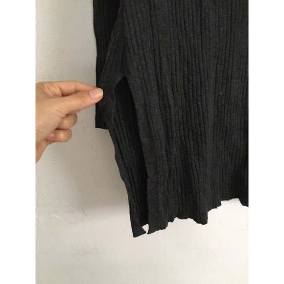 Alfani Sweater Top Black gray plus Size 0X Ribbed Color block Tunic - Picture 9 of 12